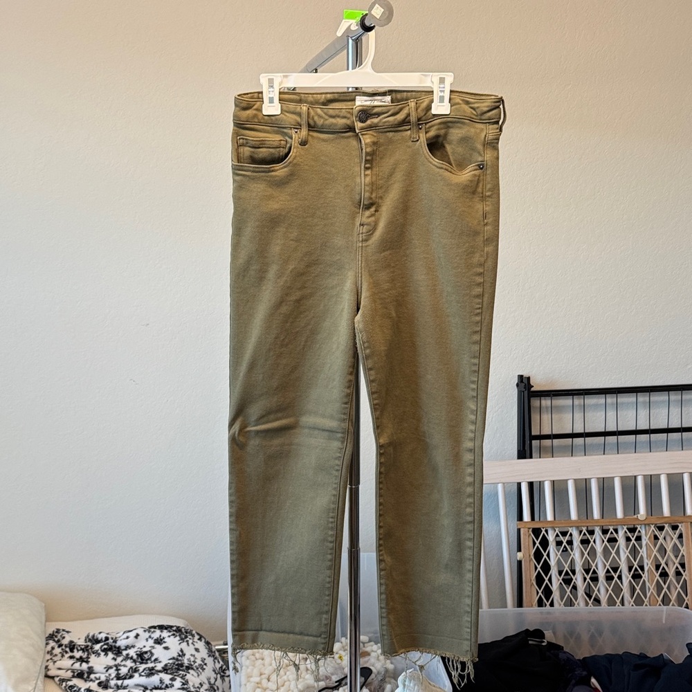 Carly Jean Los Angeles High Rise Jeans - Olive